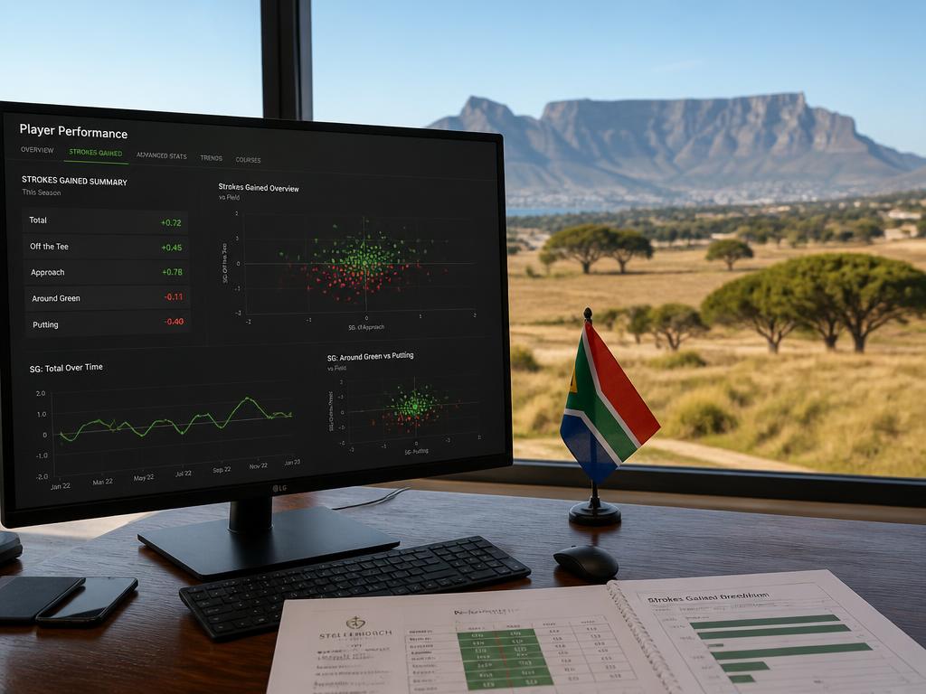 Early desktop golf statistics software analyzing player performance